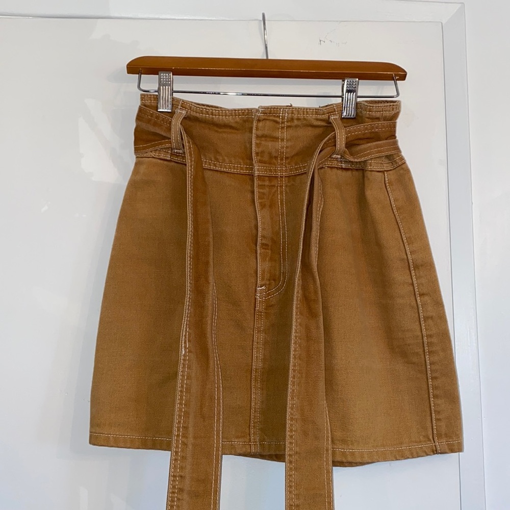 Tan/burnt orange skirt that ties in the front